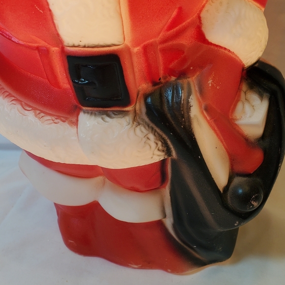 Santa Claus Vintage 1968 Empire Plastic Blow Mold Lighted Plug-in Santa Figure - Picture 3 of 10